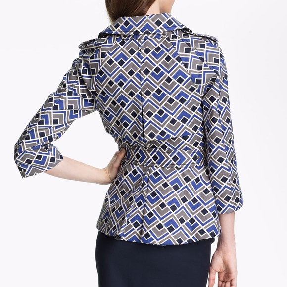 NWT $578 Kate Spade New York Lettie Printed Cotton Trench in size 0! - Picture 2 of 8